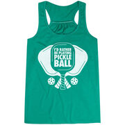 Pickleball Flowy Racerback Tank Top - I'd Rather Be Playing Pickleball