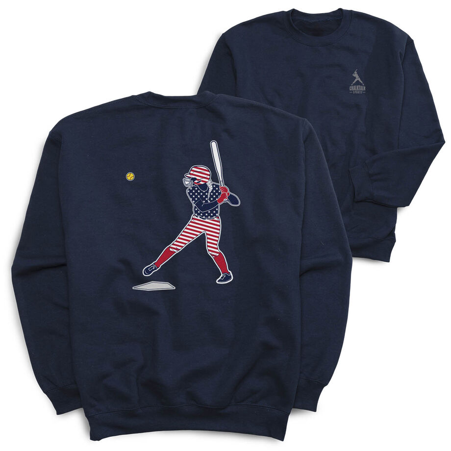 Softball Crewneck Sweatshirt - Softball Star (Back Design)