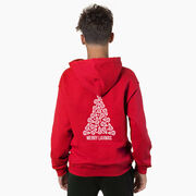 Lacrosse Hooded Sweatshirt - Merry Laxmas Tree (Back Design)