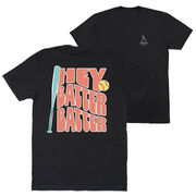 Softball Short Sleeve T-Shirt - Hey Batter Batter (Back Design)