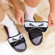 Girls Lacrosse Repwell&reg; Slide Sandals - Colorblock Sticks