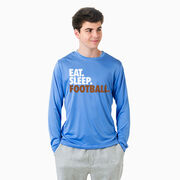 Football Long Sleeve Performance Tee - Eat. Sleep. Football.