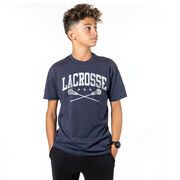 Guys Lacrosse Short Sleeve T-Shirt - Crossed Sticks