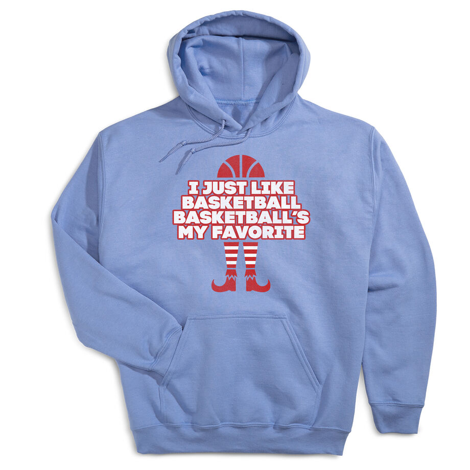 Basketball Hooded Sweatshirt - Basketball's My Favorite - Personalization Image