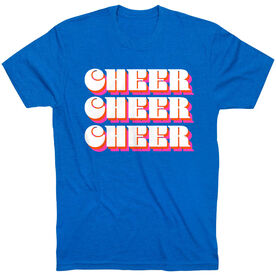 Cheerleading Short Sleeve T-Shirt - Retro Cheer [Youth X-Large/Royal] - SS