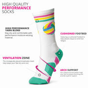 Volleyball Mid-Calf Sock - Retro Ball