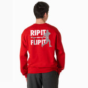 Baseball Crewneck Sweatshirt - Rip It Flip It (Back Design)