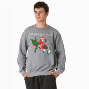 Hockey Crewneck Sweatshirt - He's Checking It Twice