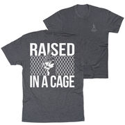 Baseball Short Sleeve T-Shirt - Raised in a Cage Baseball (Back Design)