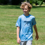 Hockey Short Sleeve Performance Tee - Rocky The Hockey Dog
