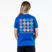 Volleyball Short Sleeve T-Shirt - Volleyball Makes Me Happy (Back Design)
