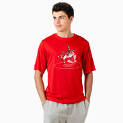 Wrestling Short Sleeve Performance Tee - Wrestling Reindeer