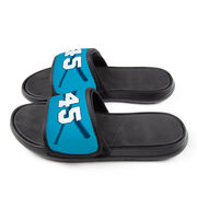 Softball Repwell&reg; Slide Sandals - Crossed Bats with Numbers