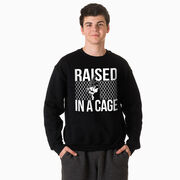 Baseball Crew Neck Sweatshirt - Raised in a Cage