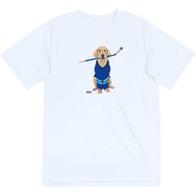 Hockey Short Sleeve Performance Tee - Puck The Hockey Dog