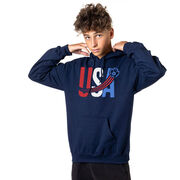 Soccer Hooded Sweatshirt - USA Patriotic