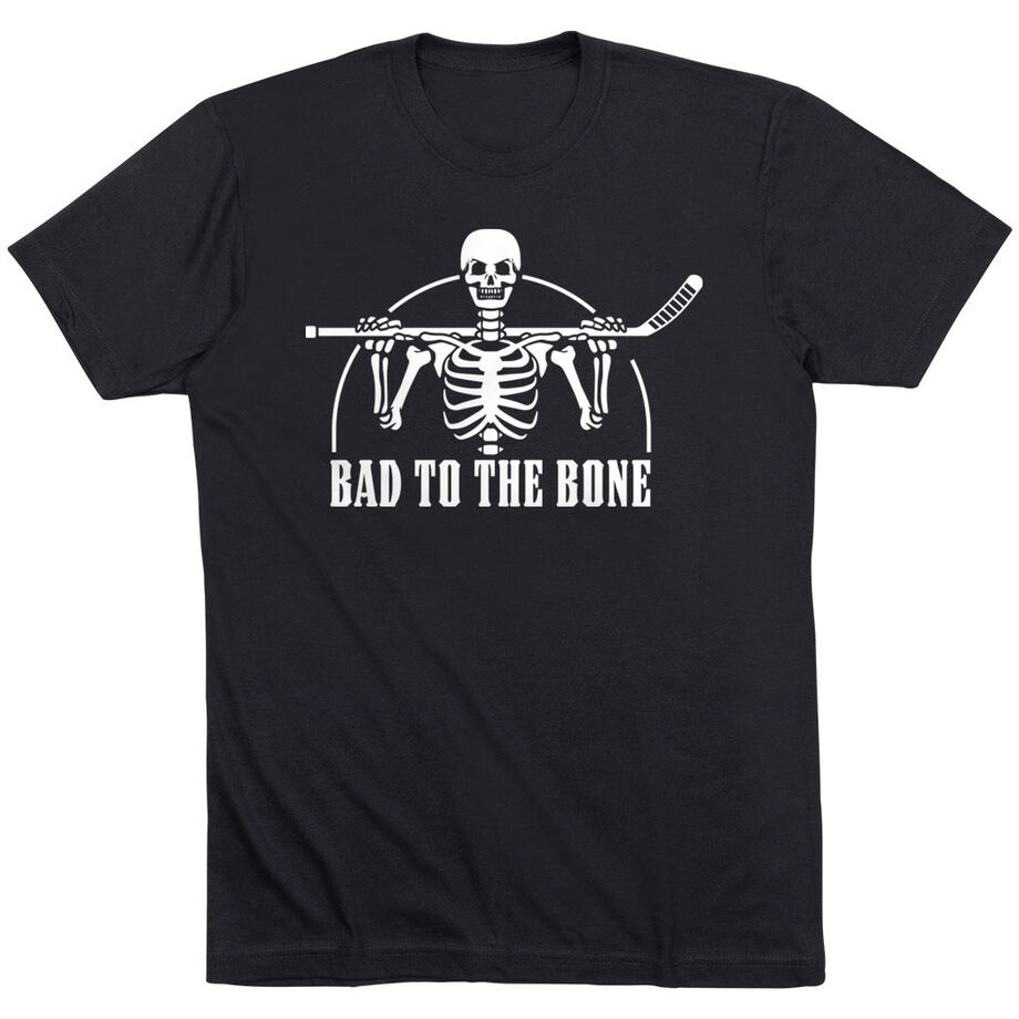 Hockey T-Shirt Short Sleeve - Bad To The Bone - Personalization Image