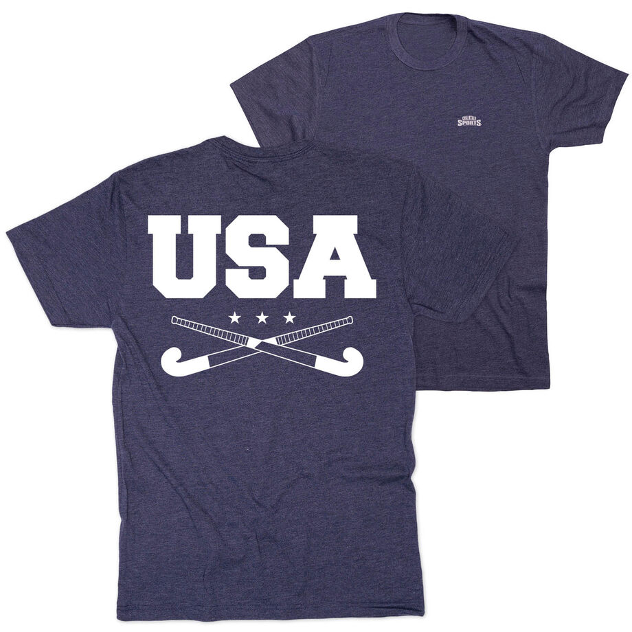 Field Hockey Short Sleeve T-Shirt - USA Field Hockey (Back Design)