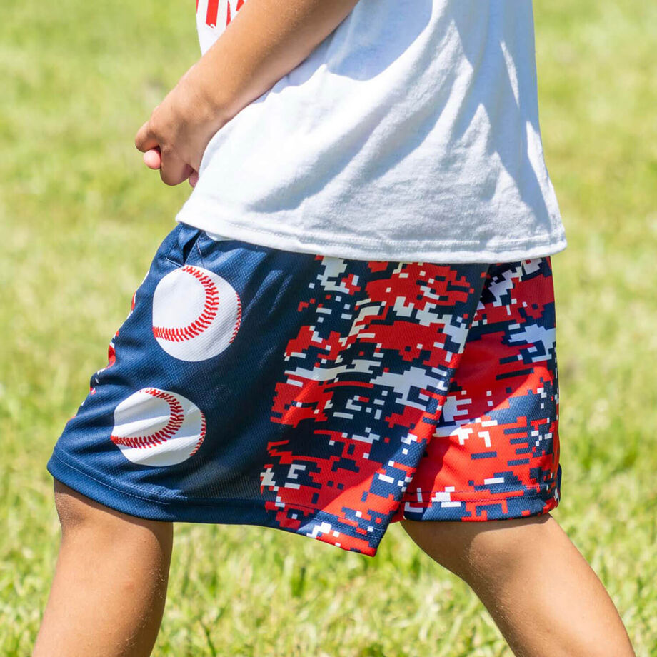 Baseball Shorts - Patriotic Digital Camo