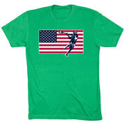 Guys Lacrosse Short Sleeve T-Shirt - Patriotic Lacrosse