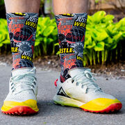 Wrestling Graphic Flex Mid-Calf Socks - Wrestling Life