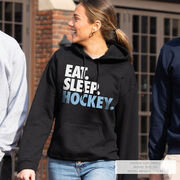 Hockey Hooded Sweatshirt - Eat. Sleep. Hockey.