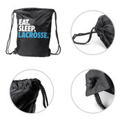 Lacrosse Drawstring Backpack Eat. Sleep. Lacrosse.