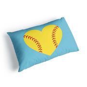 Softball Pillowcase - Heart