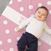 Personalized Baby Blanket - Polka Dots