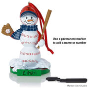 Baseball Ornament - Baseball Snowman
