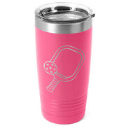 Pickleball 20 oz. Double Insulated Tumbler - Paddle and Ball