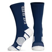 Baseball Woven Mid-Calf Socks - Eat Sleep Baseball