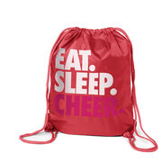 Cheerleading Drawstring Backpack Eat. Sleep. Cheer.