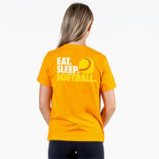 Softball T-Shirt Short Sleeve - Eat. Sleep. Softball (Back Design)