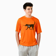 Guys Lacrosse Short Sleeve Performance Tee - Max The Lax Dog