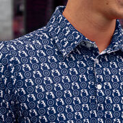 Wrestling Short Sleeve Polo - Takedown (Blue)