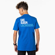 Lacrosse Short Sleeve T-Shirt - Eat. Sleep. Lacrosse. (Back Design)