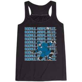 Hockey Flowy Racerback Tank Top - Dangle Snipe Celly Player