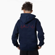 Soccer Hooded Sweatshirt - Soccer Heartbeat (Back Design)