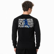 Hockey Tshirt Long Sleeve - Bones Heal Hockey (Back Design) 