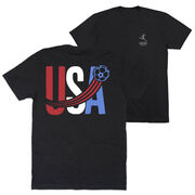 Soccer Short Sleeve T-Shirt - USA Patriotic (Back Design)
