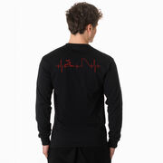 Soccer Tshirt Long Sleeve - Soccer Heartbeat (Back Design)