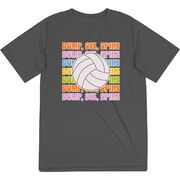 Volleyball Short Sleeve Performance Tee - Bump, Set, Spike