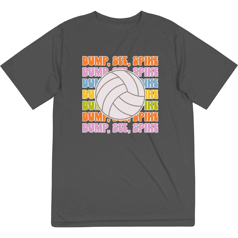 Volleyball Short Sleeve Performance Tee - Bump, Set, Spike