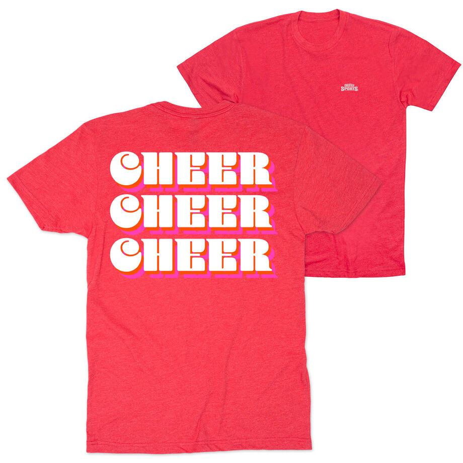 Cheerleading Short Sleeve T-Shirt - Retro Cheer (Back Design)