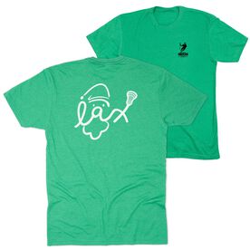 Lacrosse Short Sleeve T-Shirt - Santa Lax Face (Back Design)