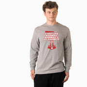 Baseball Tshirt Long Sleeve - Baseball's My Favorite