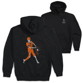 Baseball Hooded Sweatshirt - Home Run Zombie (Back Design)