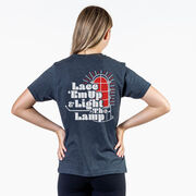 Hockey Short Sleeve T-Shirt - Lace 'Em Up And Light The Lamp (Back Design)