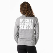 Hockey Tshirt Long Sleeve - Hockey Is My Favorite Season (Back Design)